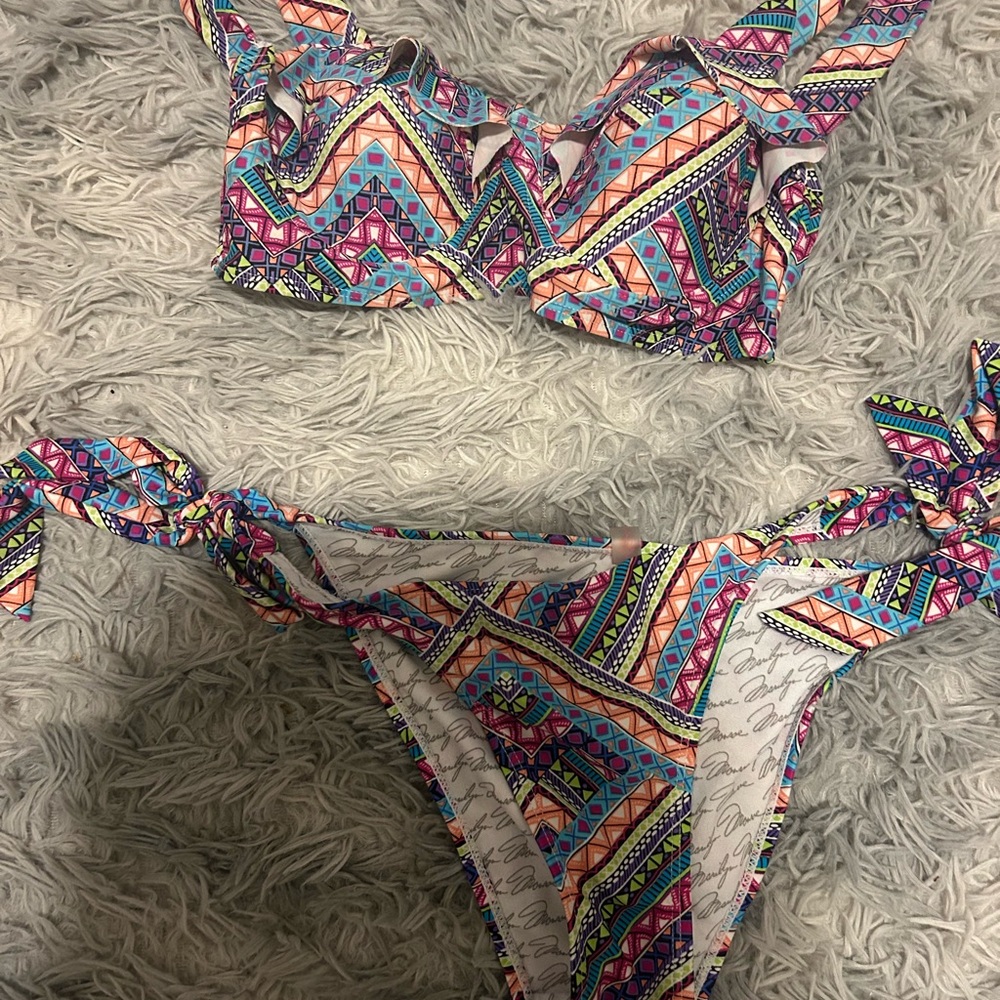 Marilyn Monroe Multicolor Geometric Bikini